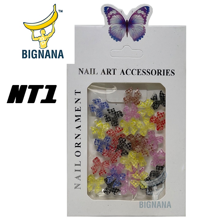 Charm Gấu, Thỏ, Charm Nail, Nơ Thạch, Bướm, Trái Đào Đính Móng Tay, Móng Giả Siêu Xinh