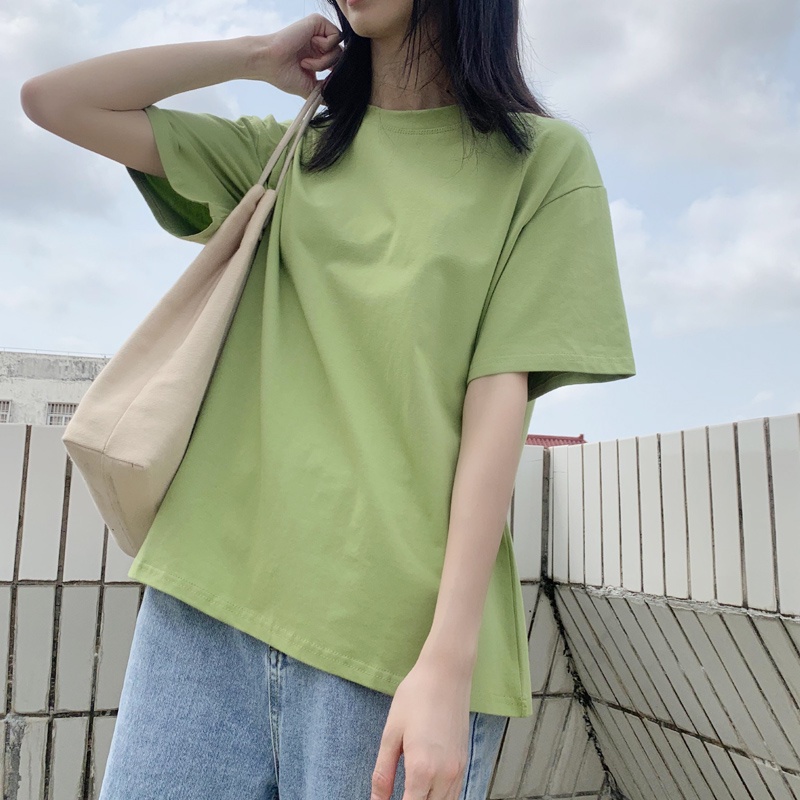 Áo thun trơn nữ Cotton 100%, áo cotton trơn cho nữ, áo trơn, thun trơn nữ - văn phòng, đi chơi - hàng VN SX | BigBuy360 - bigbuy360.vn