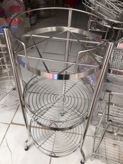Chân Kệ inox để nồi cơm, bình nước tròn