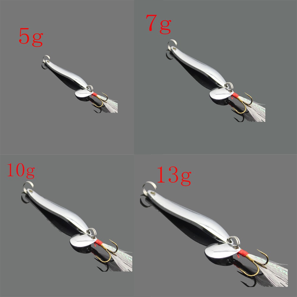 Bộ 2 Mồi Câu Hình Cá Có Lưỡi Câu Kim Loại