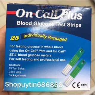 Que thử tiểu đường On Call Plus ( hộp 25 que )