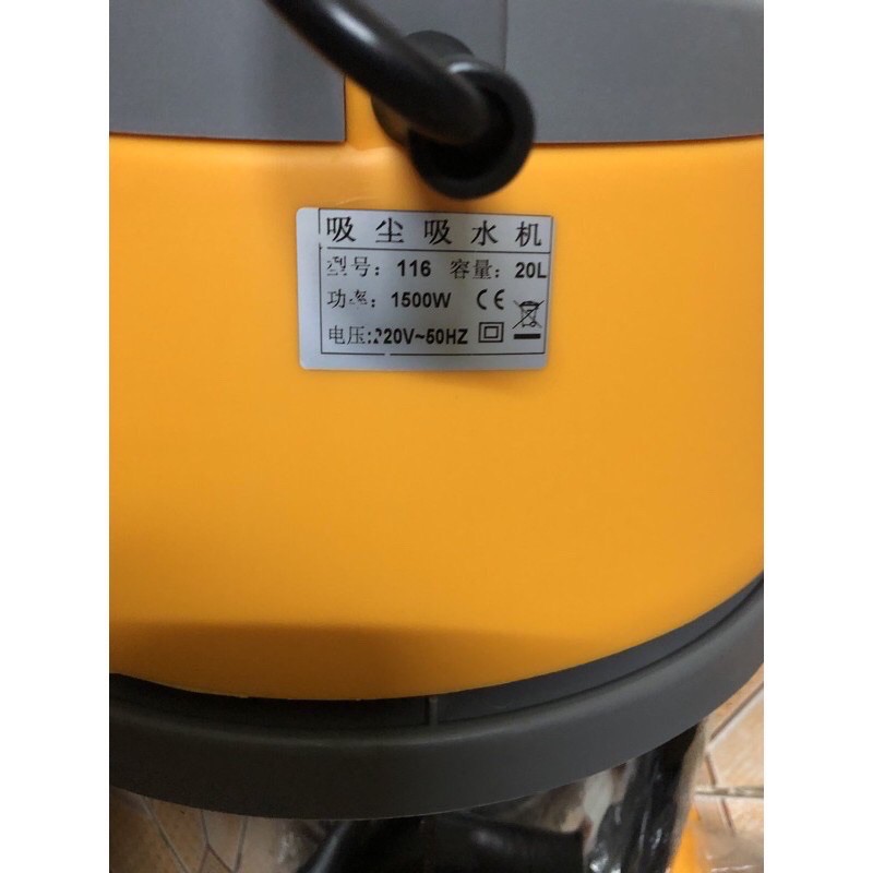 Máy hút bụi Jieba gia đình công suất cao  1.500W .Máy hút bụi xe hơi khô và ướt bình  20Lít.