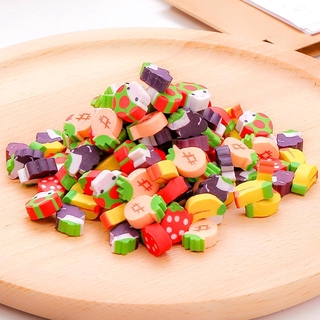 Gôm tẩy bằng cao su hình trái cây hoạt hình dễ thương màu sắc ngẫu nhiên sáng tạo cho học sinh
