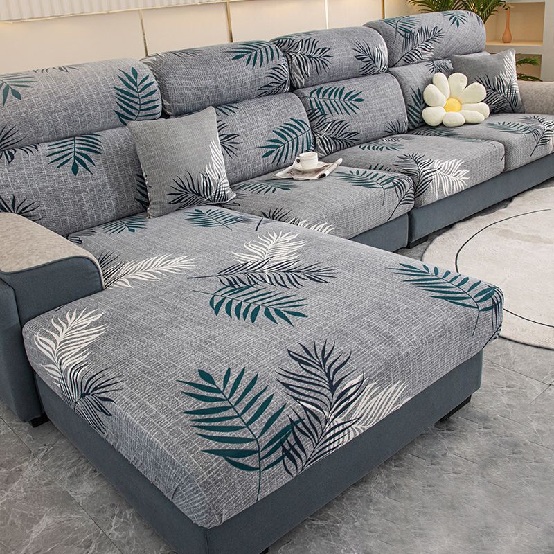 1 Vỏ Bọc Đệm Ghế Sofa Đàn Hồi Hình Chữ L Trang Trí Phòng Khách Phong Cách Bắc Âu