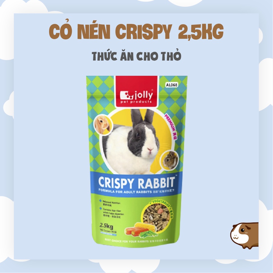 Cỏ Nén Thức Ăn Cho Thỏ Crispy Cân Bằng Dinh Dưỡng 2.5kg AL068