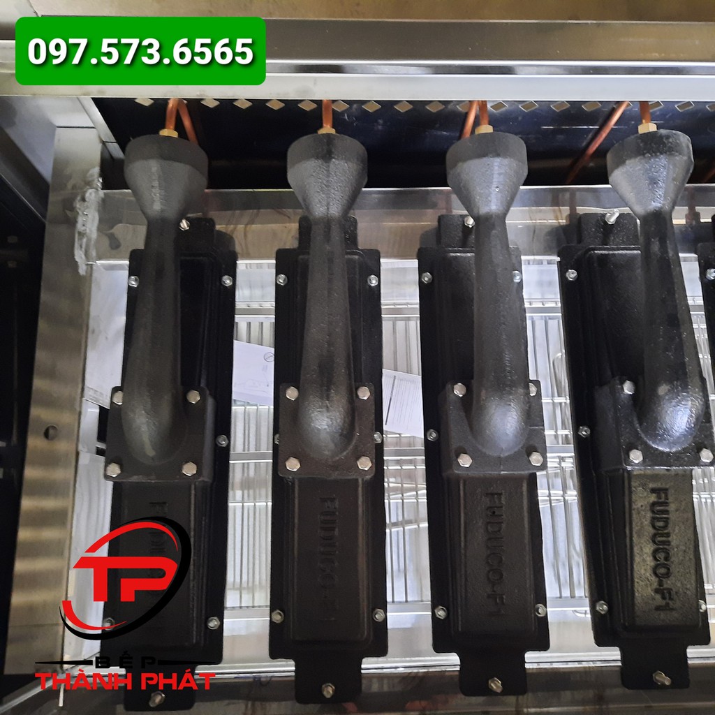 Lò Nướng Salamander 8 họng, Bảo Hành 24 Tháng, Họng Bằng Gang Đúc Siêu Bền