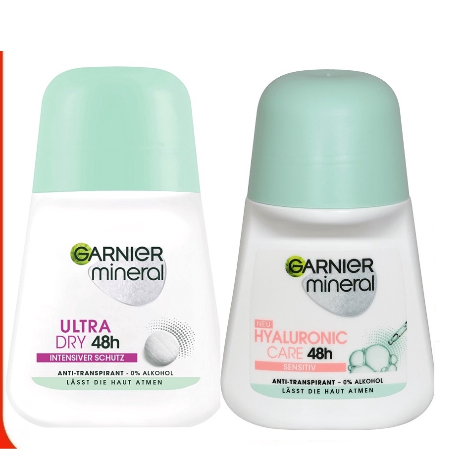 Lăn Khử Mùi Garnier Mineral Pháp Không Cồn Ngăn Mồ Hôi Hiệu Quả