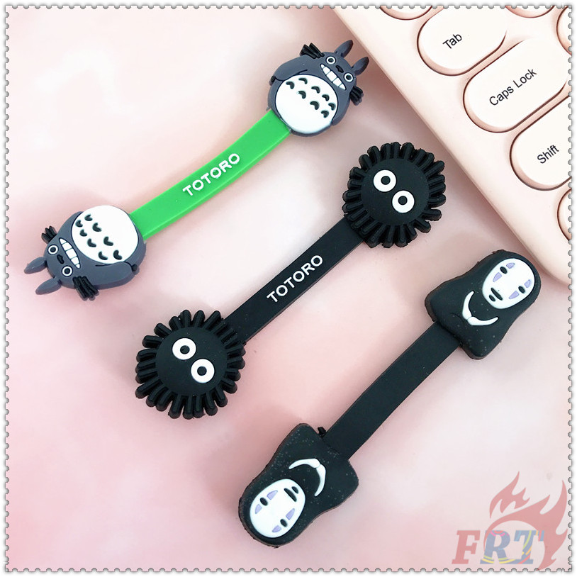 ◐ Dụng Cụ Quấn Dây Cáp Hình Hoạt Hình Miyazaki Hayao ◑ 1 Kẹp Giữ Dây Cáp Hình Nhân Vật Hoạt Hình Totoro