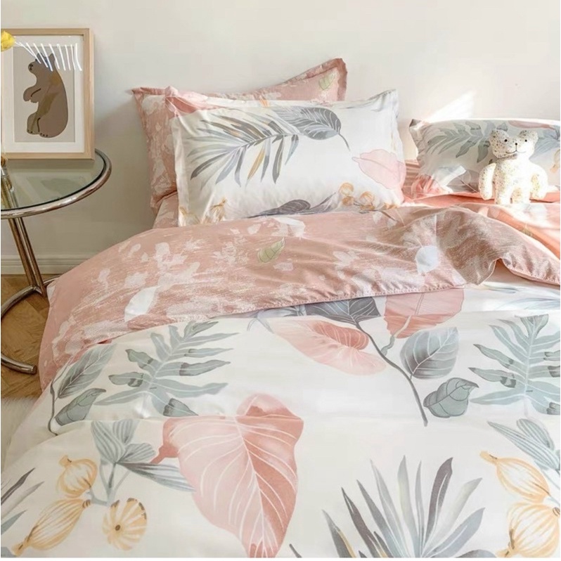 ⚡Bộ Chăn Ga Gối tặng kèm vỏ gối ôm⚡️cotton 3D poly cao cấp combo 5 món đủ kích thước sang xịn mịn phong cách hàn xẻng