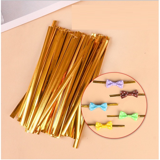 Kẽm nơ cột miệng túi ( 8cm | 20c/bịch)