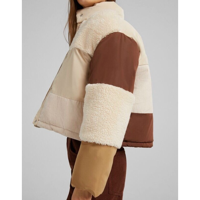 Áo Khoác Phao BSK Be Nâu Phối - Size M (48-55kg) - 3461