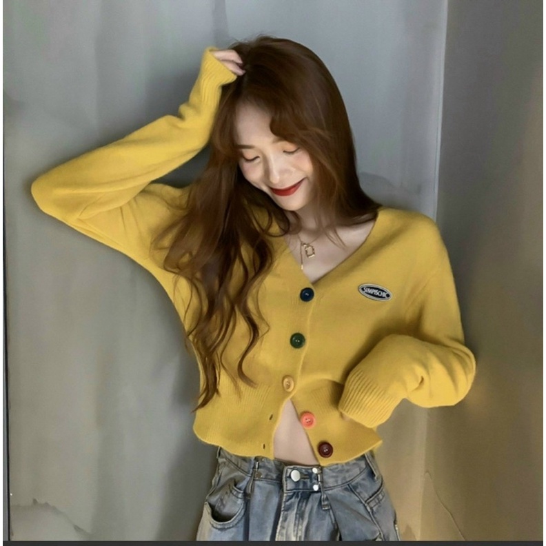 Áo tay dài thêu hình có nút đính chất thun tăm dày dặn, áo kiểu đẹp