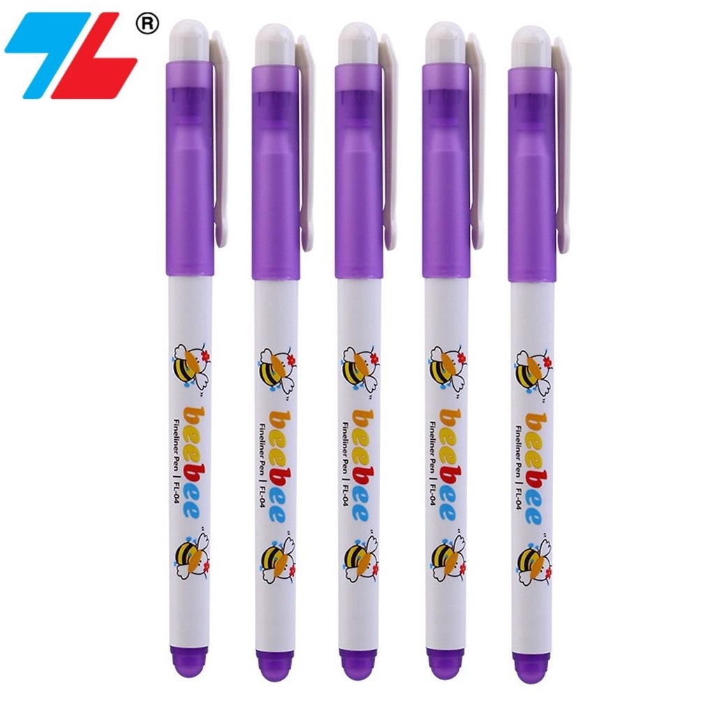 Bút lông kim Thiên Long Beebee FL-04 mực tím , mực xanh / Bút dạ kim FL04 thay cho viết máy