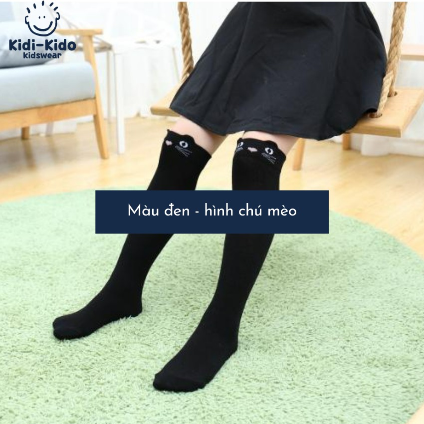 Tất chân dài qua gối cho bé gái – Tất học sinh nữ Kidi-Kido W09