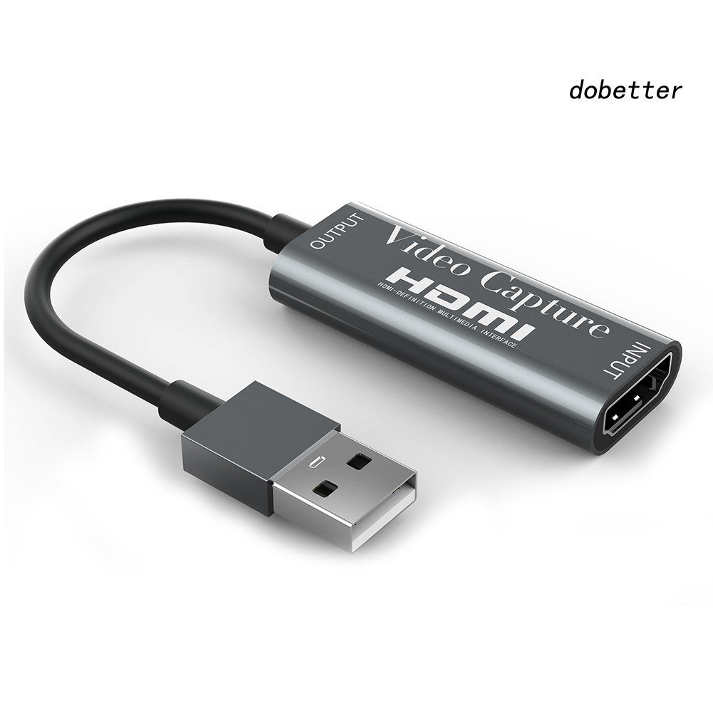 DOH_USB 2.0 to HDMI 1080P Video Capture Card Live Streaming Recorder Box Adapter