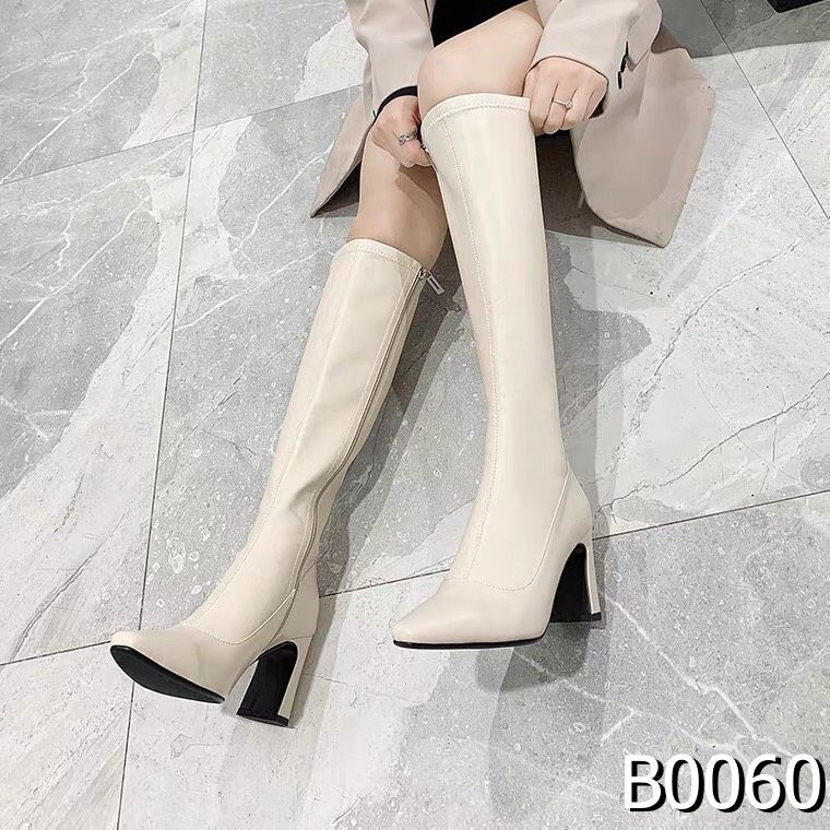 Sẵn Boots Đùi Da Khóa Cạnh sang chảnh B060