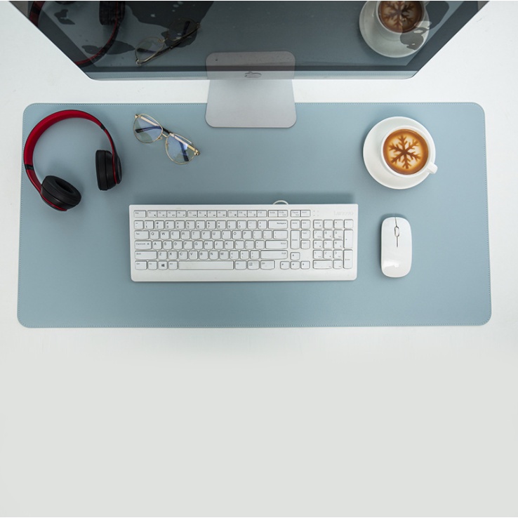 [Mẫu Mới Bo Viền] Thảm Da PU Trải Bàn Làm Việc DeskPad Size Lớn Kiêm Bàn Di Chuột Máy Tính Mouse Pad Cỡ Lớn Chống Nước