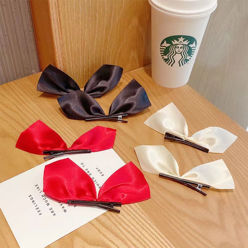 [1 Cặp] Kẹp Tóc Hàn Quốc Nơ Bằng Nhung Nhiều Màu Phụ Kiện Thời Trang Cho Nữ AB143