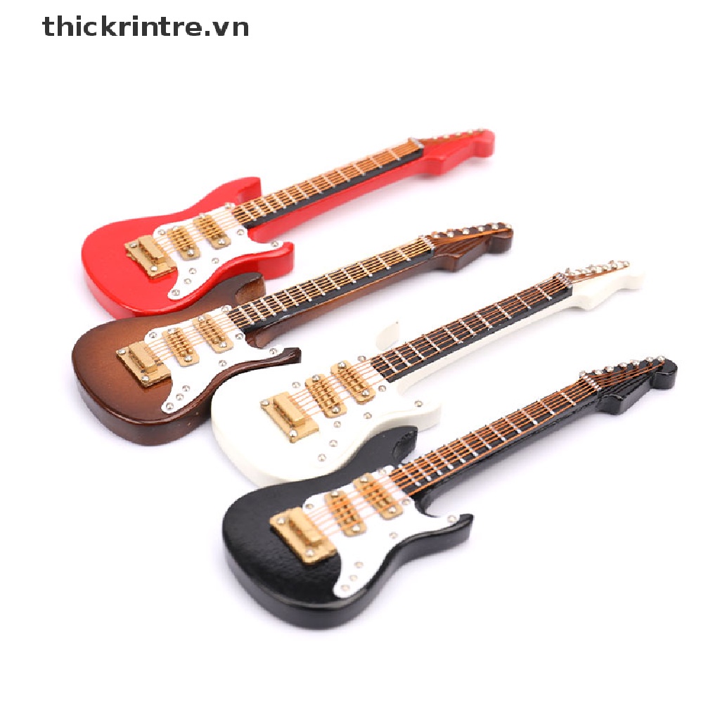 Mô Hình Đàn Guitar Điện Mini Kèm Hộp Đựng Và Giá Đỡ
