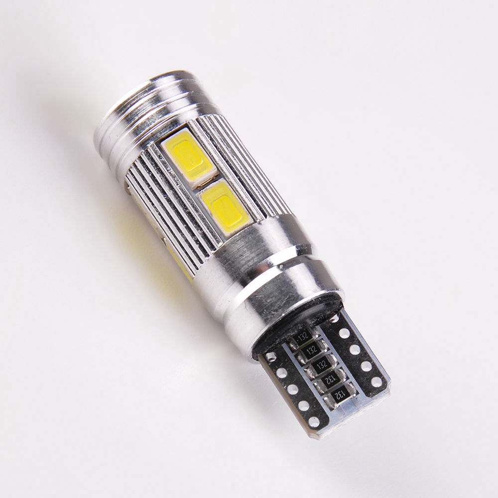 Set 2 / 4 Bóng Đèn LED T10 5630 194 W5W 10 SMD Ánh Sáng Trắng Dành Cho Ô Tô