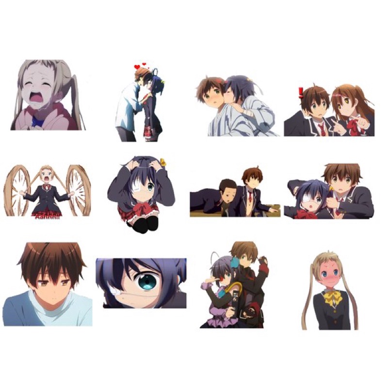 hình dán anime chuunibyou 31-62 cái khác nhau/Sticker chuunibyou