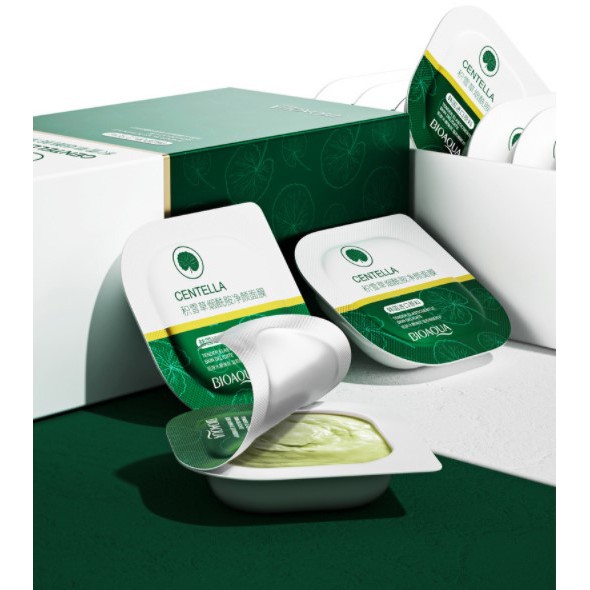 Hộp 8 Mặt nạ đất sét rau má BIOAQUA kiềm dầu giảm mụn nội địa Trung 8*7.5g
