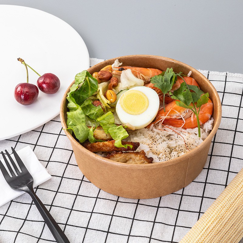 Bát giấy kraft đựng thực phẩm, cháo, bún phở, salad | BigBuy360 - bigbuy360.vn