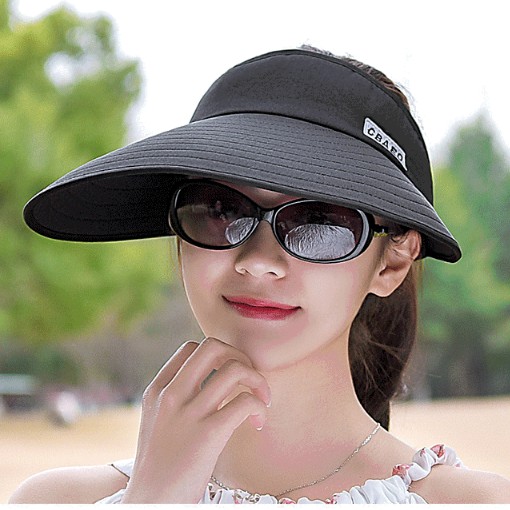 Mũ rộng vành chống nắng nửa đầu thời trang, nón chống nắng nữ phong cách Hàn