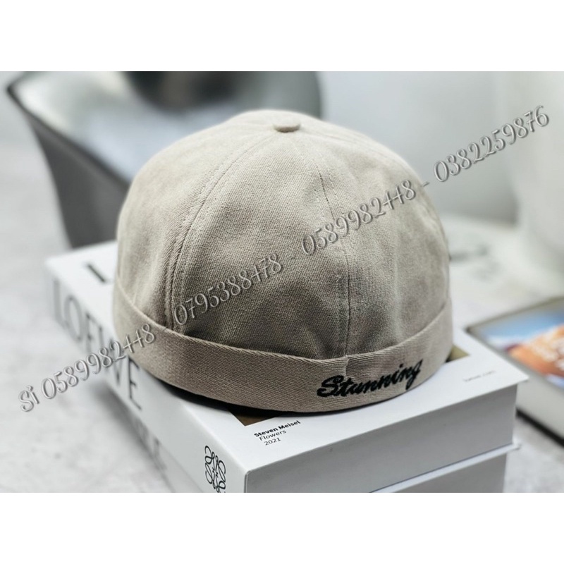 Mũ không vành bằng cotton phong cách hiphop có thể điều chỉnh