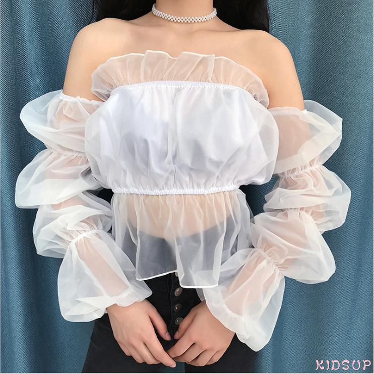 Áo croptop trễ vai thời trang mùa hè dành cho nữ