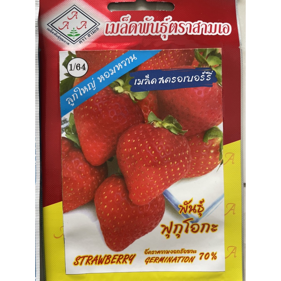 Hạt giống Dâu tây đỏ chịu nhiệt nhập Thái lan nguyên gói (Strawberry)