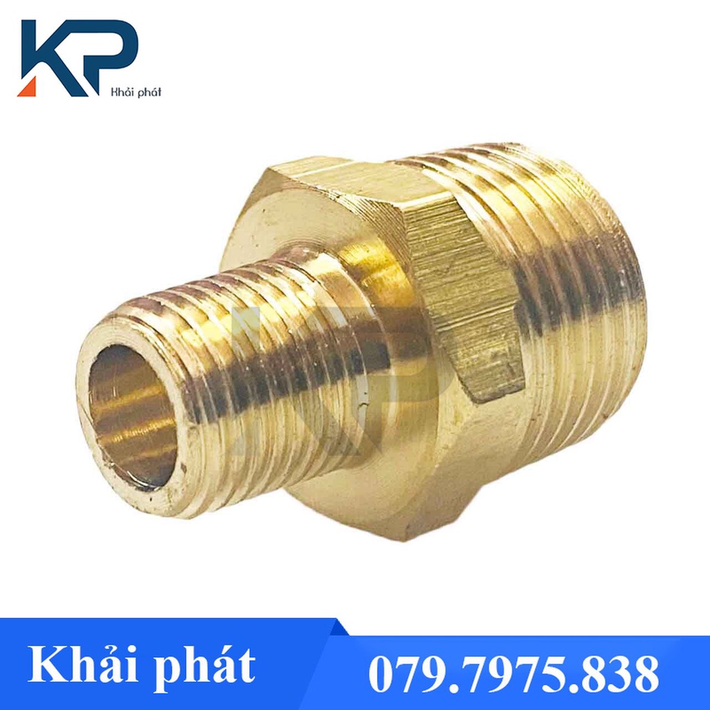 Kép giảm đồng - Cút giảm 2 đầu ren ngoài thau