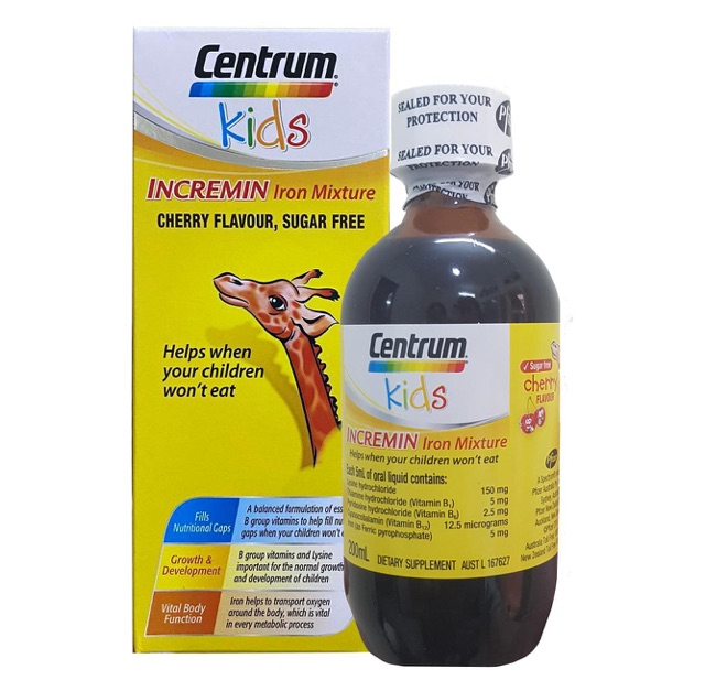 Siro Centrum kids cho bé biếng ăn_ Centrum Kids Incremin Iron Mixture