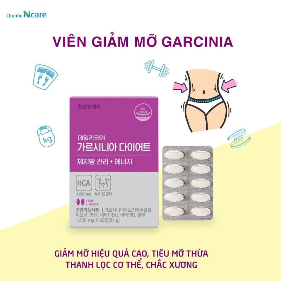 Viên giảm mỡ đào thải tự nhiên thành phần chính là Garcinia dành cho nam nữ từ 20 tuổi