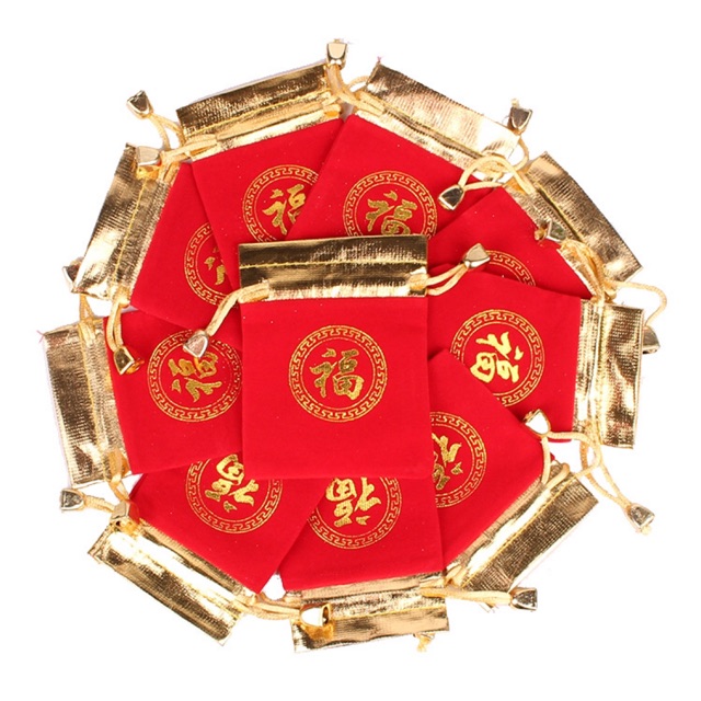 Combo 10 túi nhung rút miệng chữ Phúc - MH457