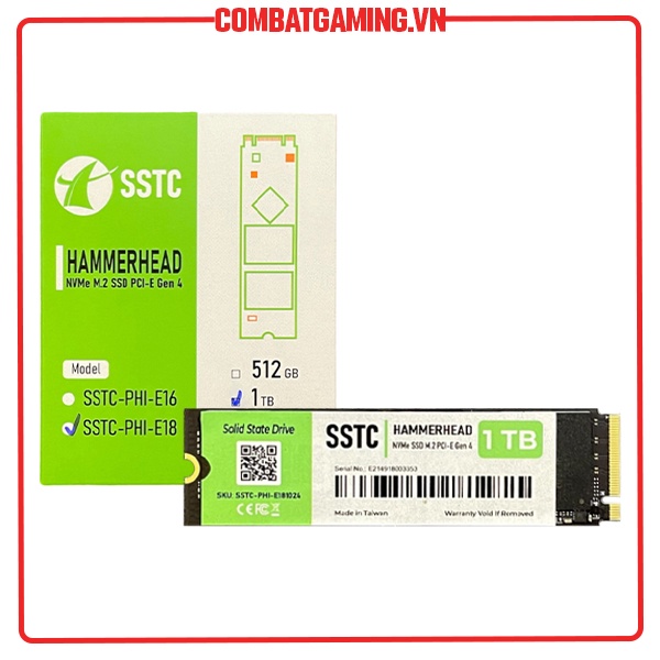 SSD SSTC Phi E18 NVMe PCIe Gen4 1TB (7200/6850 Mb/s)