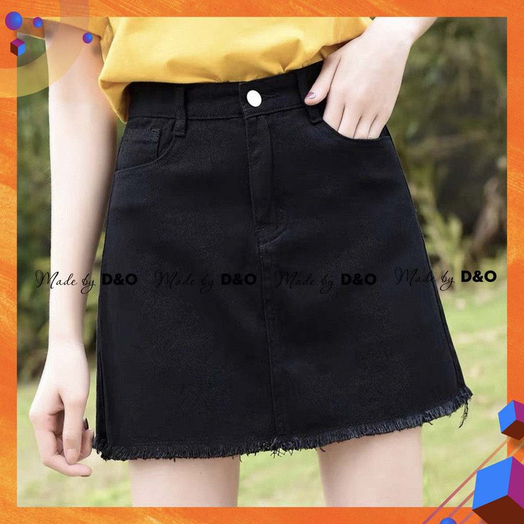 [Size 32~36] Quần Váy Bigsize Đen Đậm Tua Lai - Co Giãn Mạnh / Chân Váy Jean Co Giãn | WebRaoVat - webraovat.net.vn