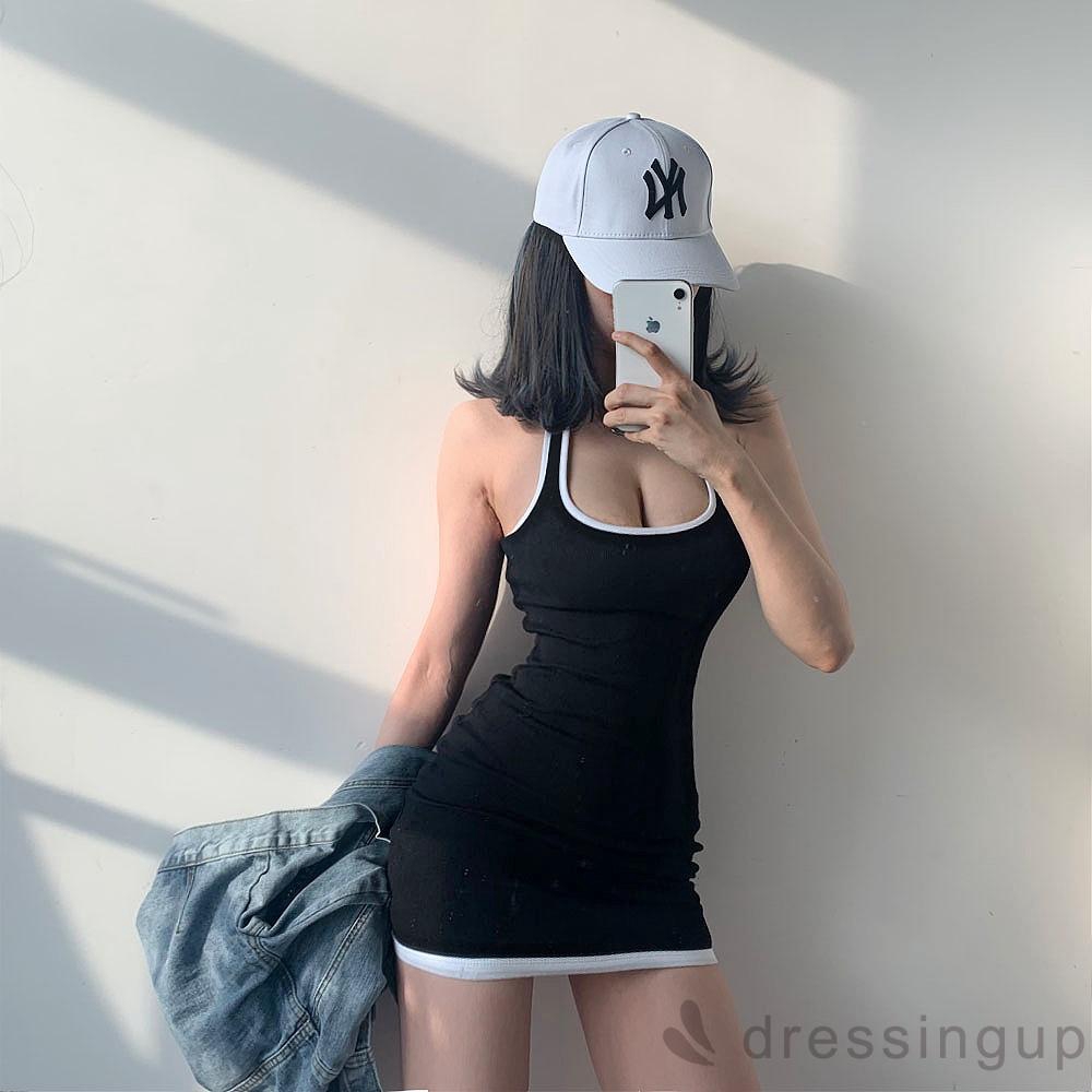 Đầm Ôm Body Hở Lưng Màu Trơn Gợi Cảm Cho Nữ | BigBuy360 - bigbuy360.vn