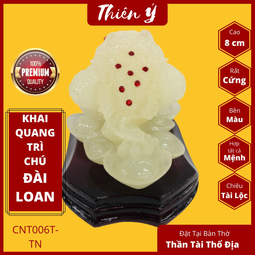 [Hỗ Trợ Khai Quang] Cóc Ngậm Tiền - Thiềm Thừ - Cóc Ba Chân Phong Thủy- cao 8 cm-CNT006T-TN-Đồ Thờ Thiên Ý