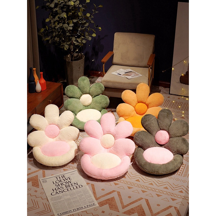 Order | Đệm ghế tựa lưng hình hoa cúc chất lông mịn cho dân văn phòng, sinh viên