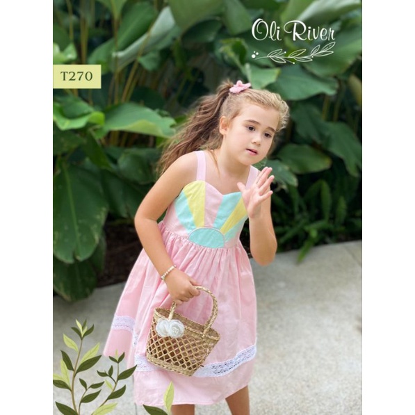 Đầm OLI RIVE Bảy sắc cầu vồng