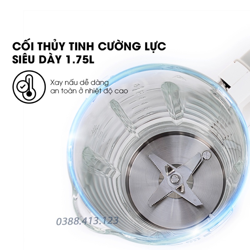 Máy làm sữa hạt Matika - Model MTK-3175 - Công suất 1800W - Máy xay sữa hạt đa năng - Bảo hành toàn quốc