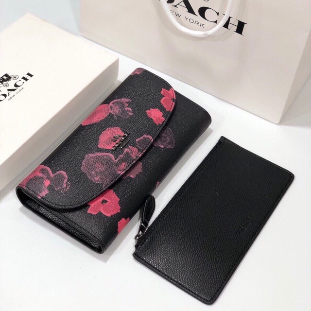 Coach set wallet !! Mua 1 được 2 ví  - Nguyên set coach ví hàng xuất dư xịn