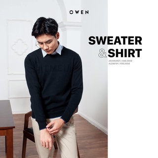 Áo len owen đen theu chữ time up đẹp giam giấ mã ald90191