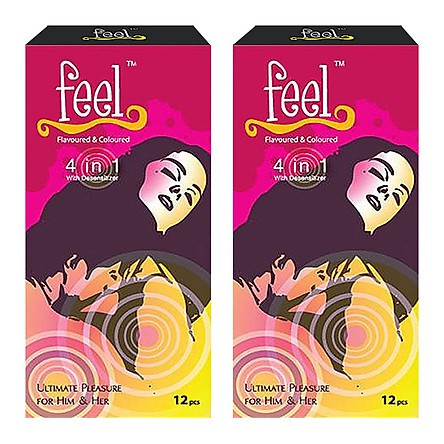 Bao Cao Su Feel 4 in 1 Gân gai Kéo dài thời gian hộp 12 chiếc - Phan An CN372