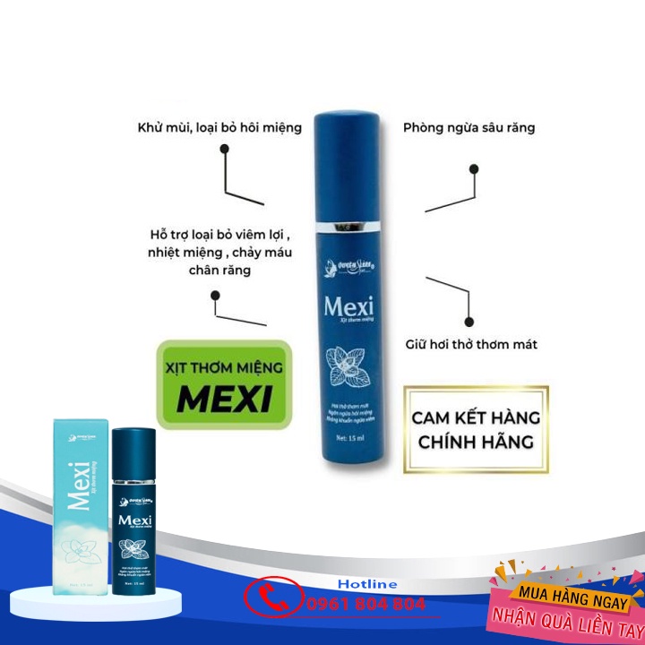 Xịt Thơm Miệng Mexi ️Quyên Lara Khử Mùi Hôi Miệng 15ml - Thơm Để Yêu, Tự Tin Giao Tiếp