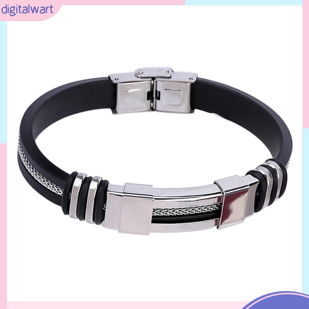 Vòng tay nam phối thép không gỉ cá tính thời trang