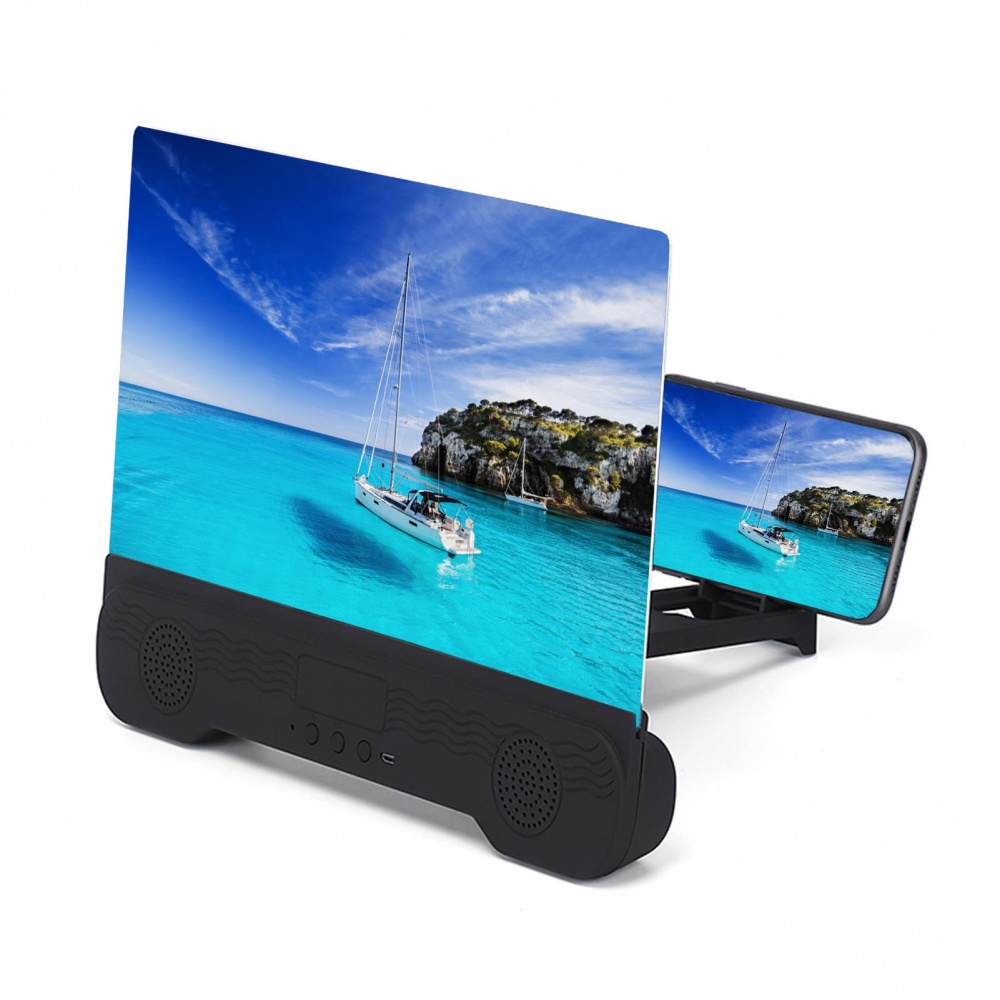 Kính Phóng Đại Màn Hình Điện Thoại 14 Inch 3d Hd Bluetooth Có Giá Đỡ