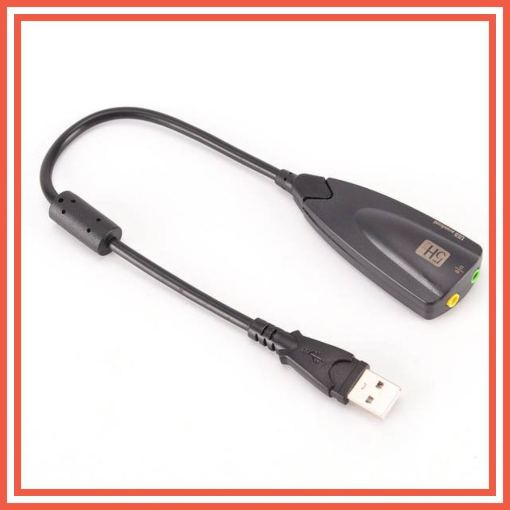 USB Sound card cao cấp 5Hv2 chia MIc và Loa từ cổng USB