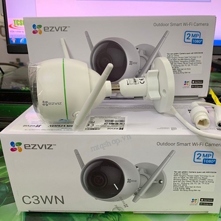Camera Wifi Ngoài Trời EZVIZ C3WN 2.0MP - 1080P Siêu Nét Chống Nước Tuyệt Đối Bảo Hành Chính Hãng 2 Năm